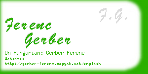 ferenc gerber business card
